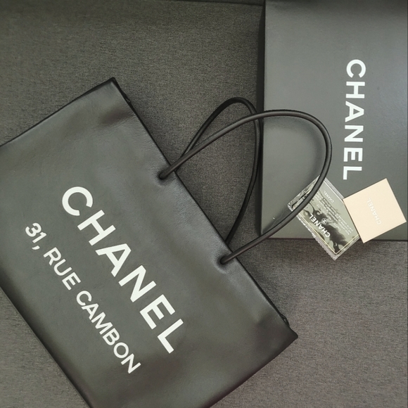 CHANEL Handbags - Chanel Calfskin Shopping Bag Black & White XX Large